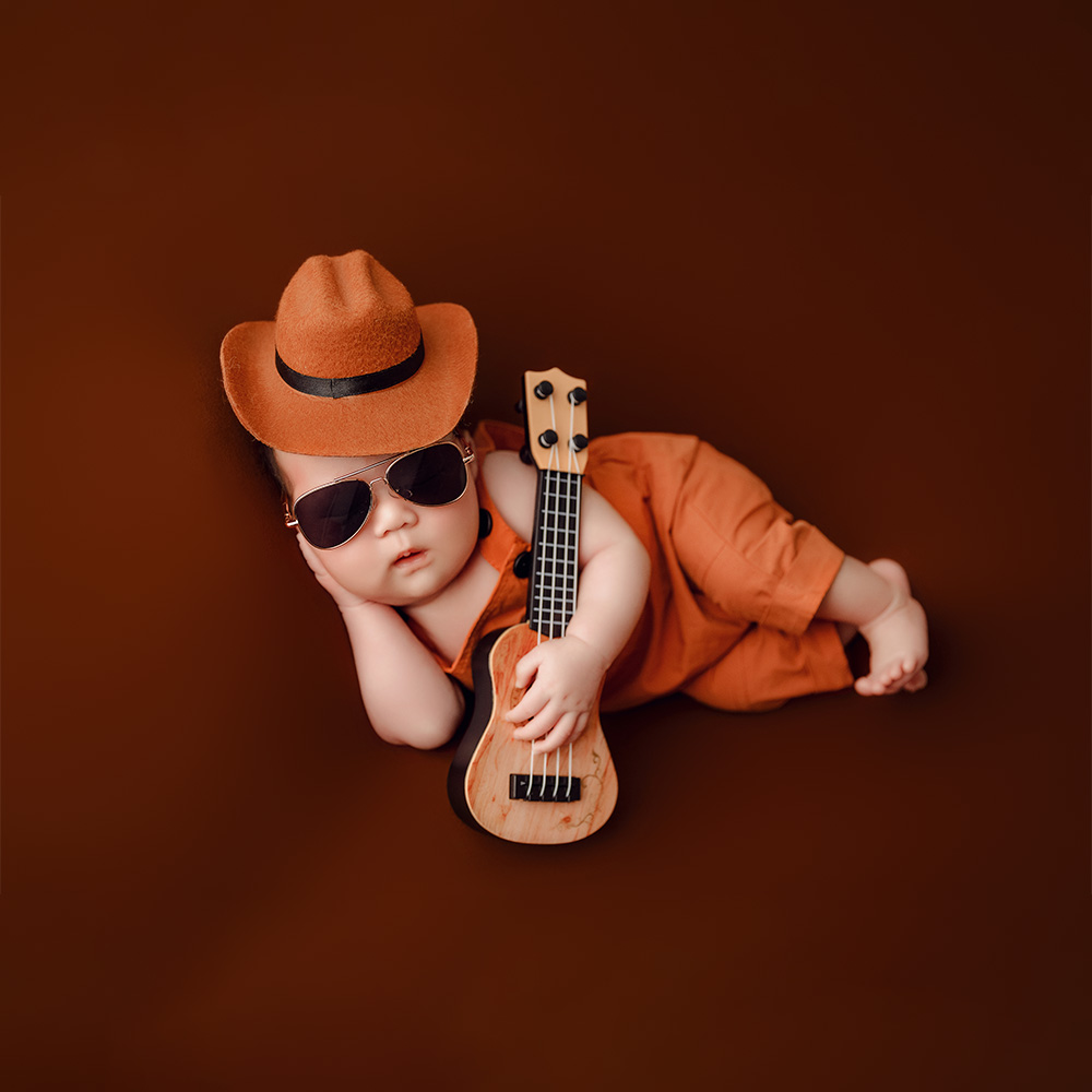 Infant Photography Props Outfit - Infants Photography Props Clothes Overalls Cowboy