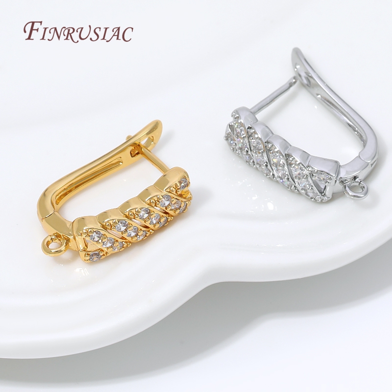 Diapering - 18K Gold Plated Cubic Zirconia Huggie