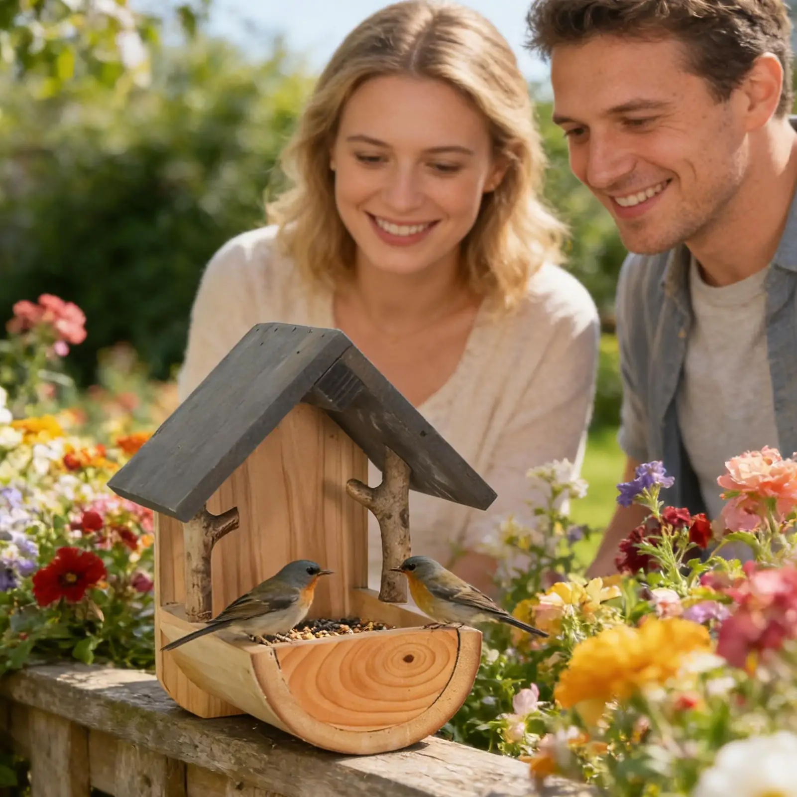 Wall Mount Wooden bird feeder  - огляд і ціна Feeding
