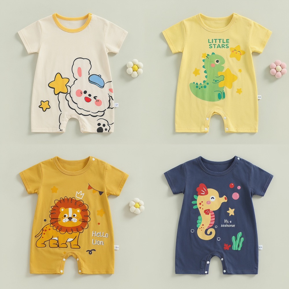 Summer  Printed Newborn Baby C - огляд і ціна Baby Summer Linen Sleeveless Jumpsuit