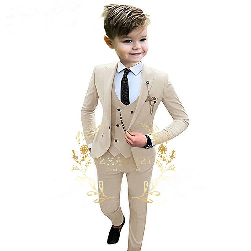 Kids Boys Beige Blazer Vest Pa - огляд і ціна Baby Boy Suit Set Baptism