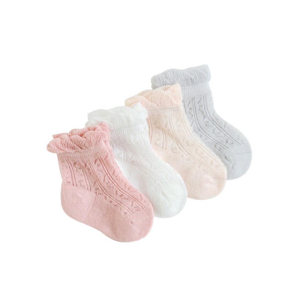 4Pairs Sweet Cotton Baby Ruffl - огляд і ціна Unisex Baby Socks Non Slip