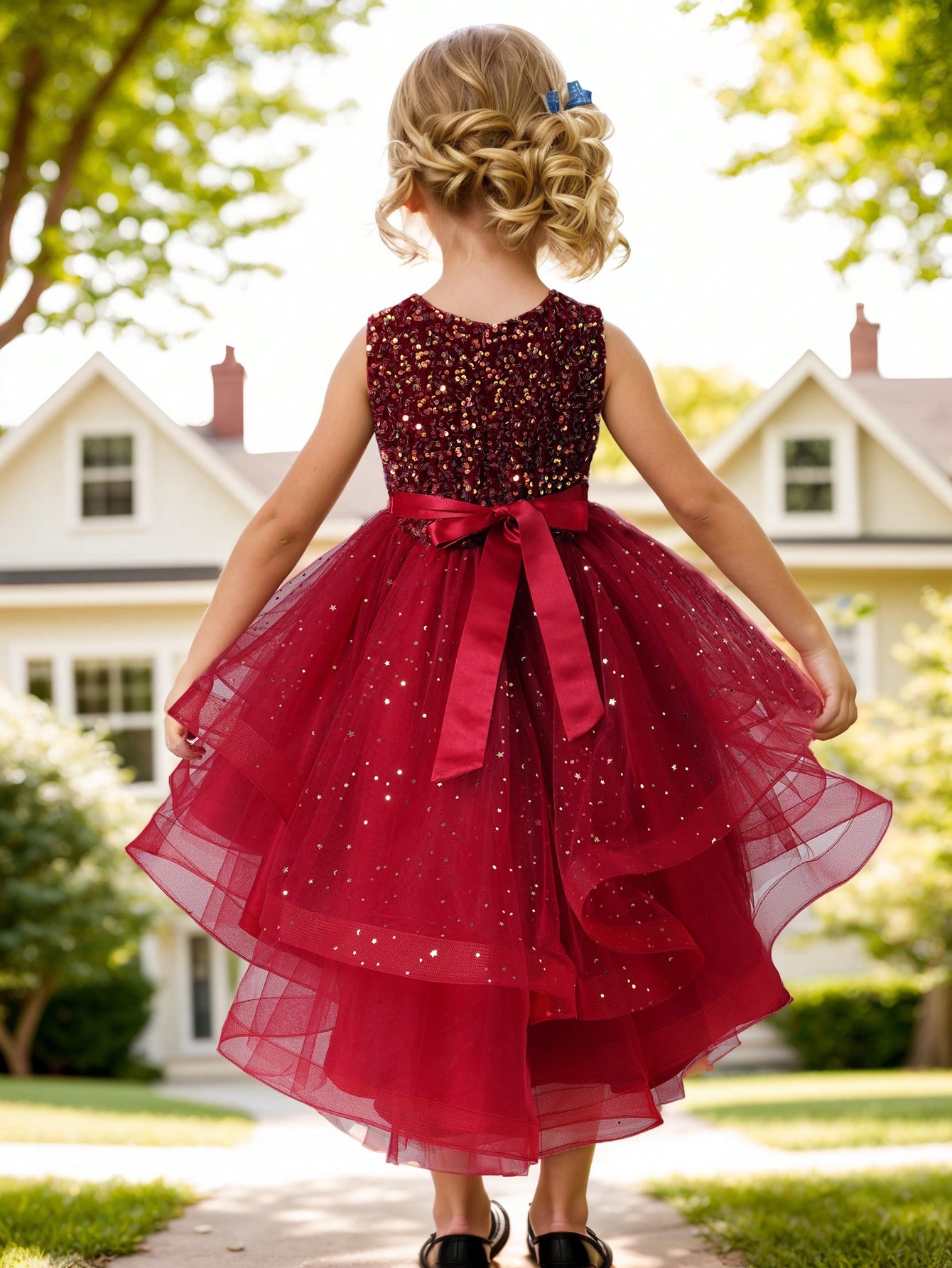 Baby Girl Princess Floral Sequ - огляд і ціна Toddler Girl Tulle Party Dress