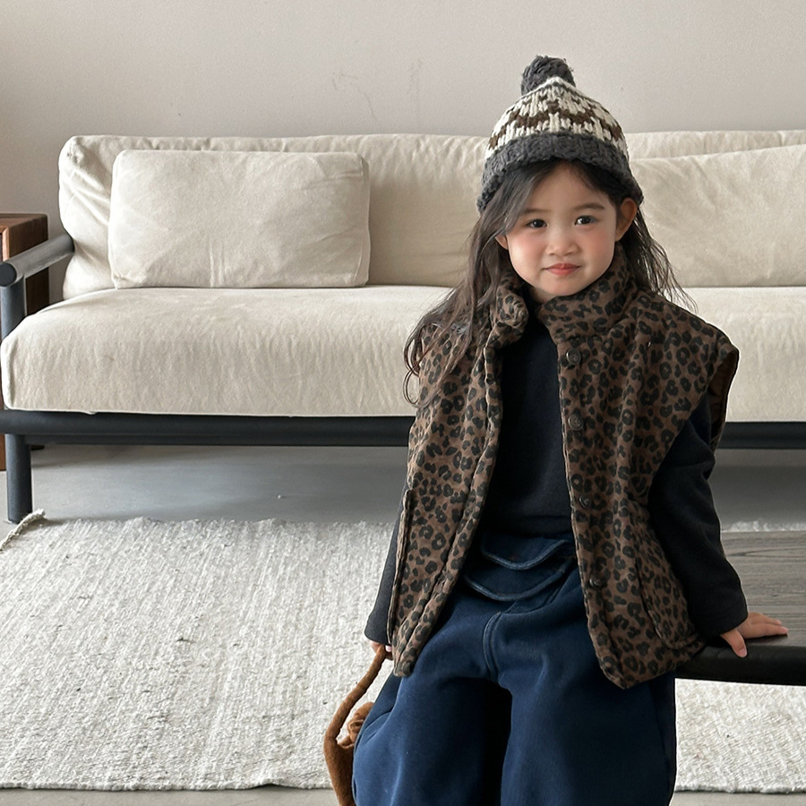 Kids Leopard Print Padded Vest - огляд і ціна Toddler Boy Winter Fleece Jacket