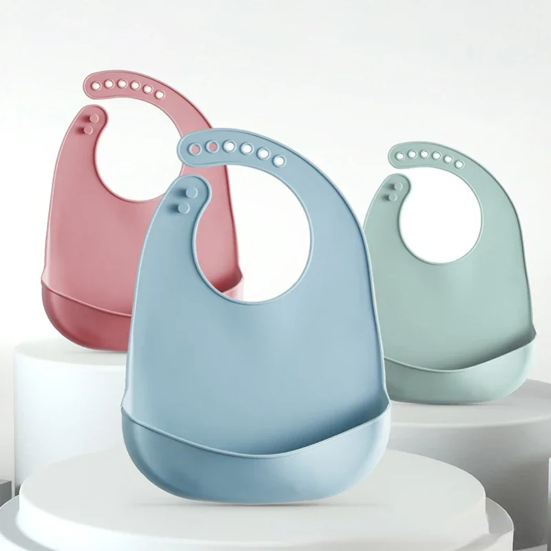 1/2pcs Baby Bib Adjustable Wat - огляд і ціна Waterproof Baby Bibs Silicone