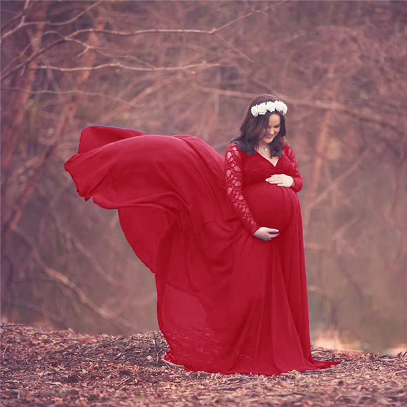 New Lace Chiffon Maternity Pho - огляд і ціна Maternity Wear