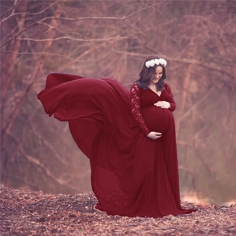 New Lace Chiffon Maternity Pho - огляд і ціна Maternity Wear