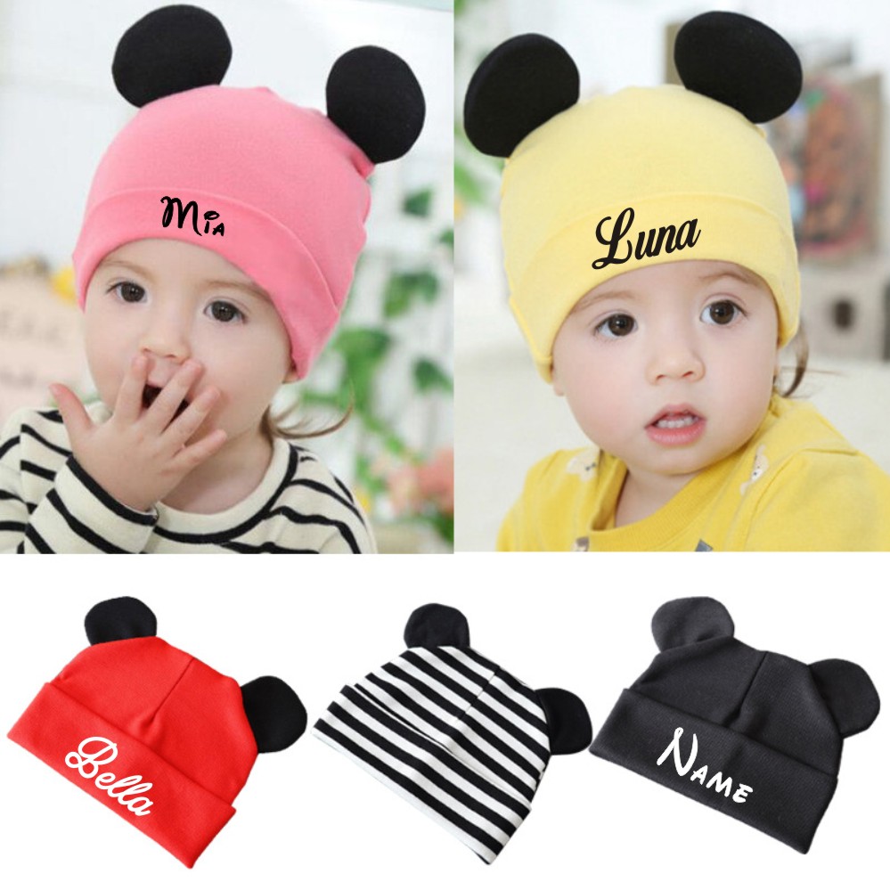 Personalised Cute Baby Beanie  - огляд і ціна Infant Beanie Hat With Ears