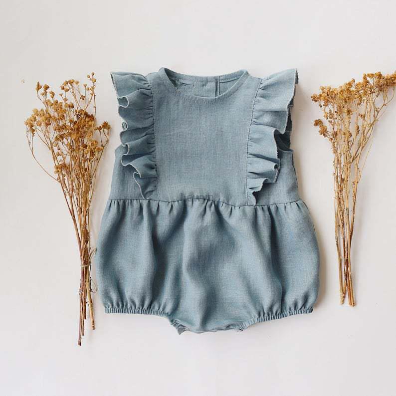 Summer Newborn Infant Baby Gir - огляд і ціна Baby Summer Linen Sleeveless Jumpsuit