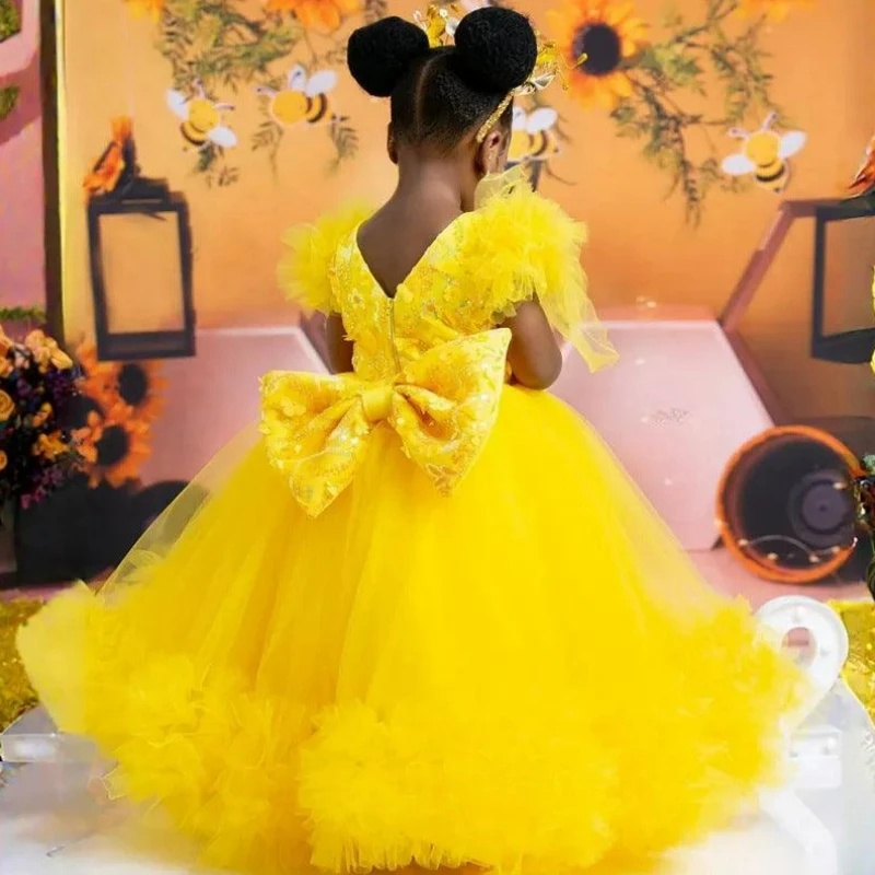 Customized Pink Flower Girl Dr - огляд і ціна Toddler Girl Tulle Party Dress
