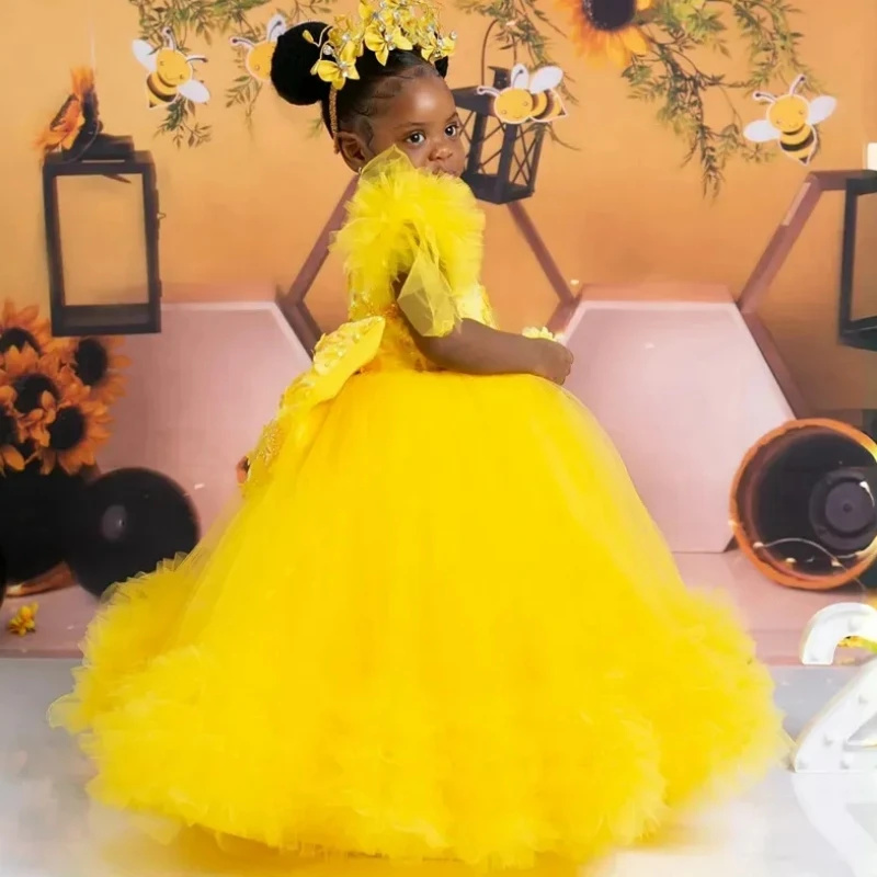 Customized Pink Flower Girl Dr - огляд і ціна Toddler Girl Tulle Party Dress