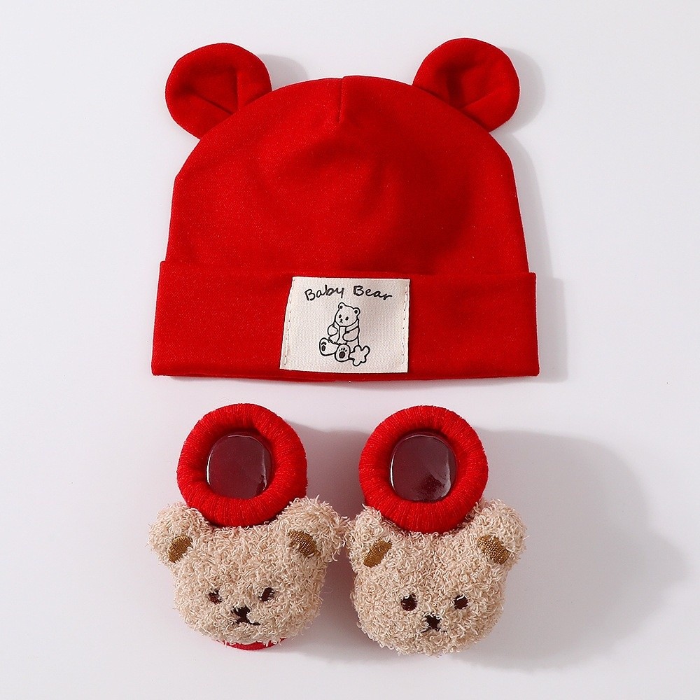 2Pcs/Set Cute Cotton Baby Hat  - огляд і ціна Infant Beanie Hat With Ears