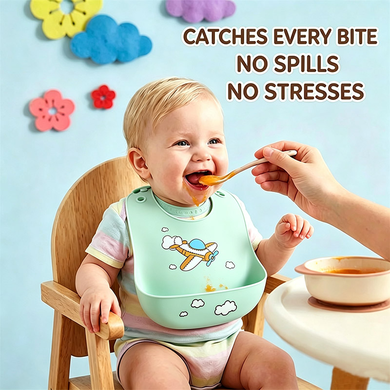 Silicone Baby Feeding Bib Wate - огляд і ціна Waterproof Baby Bibs Silicone