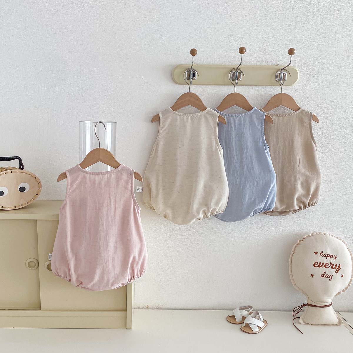 Baby Summer Bear Thin Sleevele - огляд і ціна Baby Summer Linen Sleeveless Jumpsuit