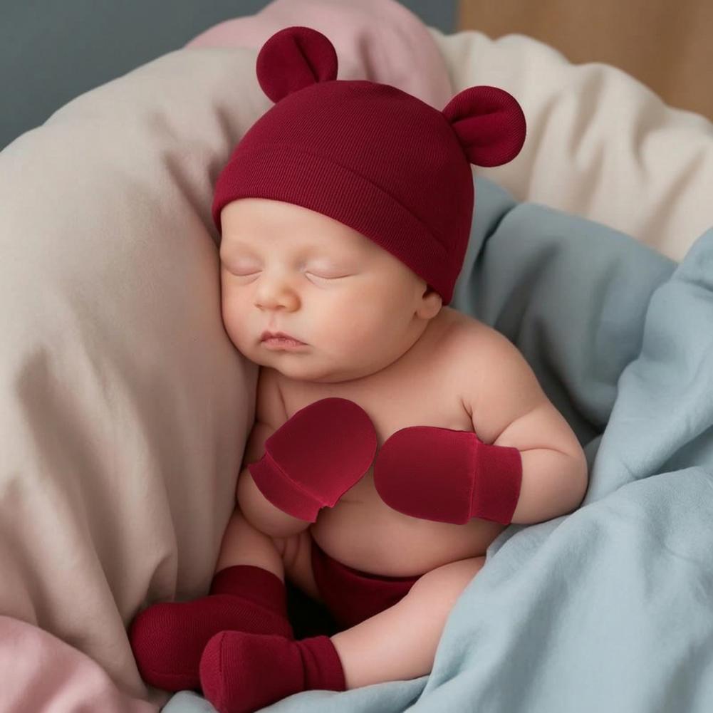 Baby Scratch Mittens Booties N - огляд і ціна Infant Beanie Hat With Ears