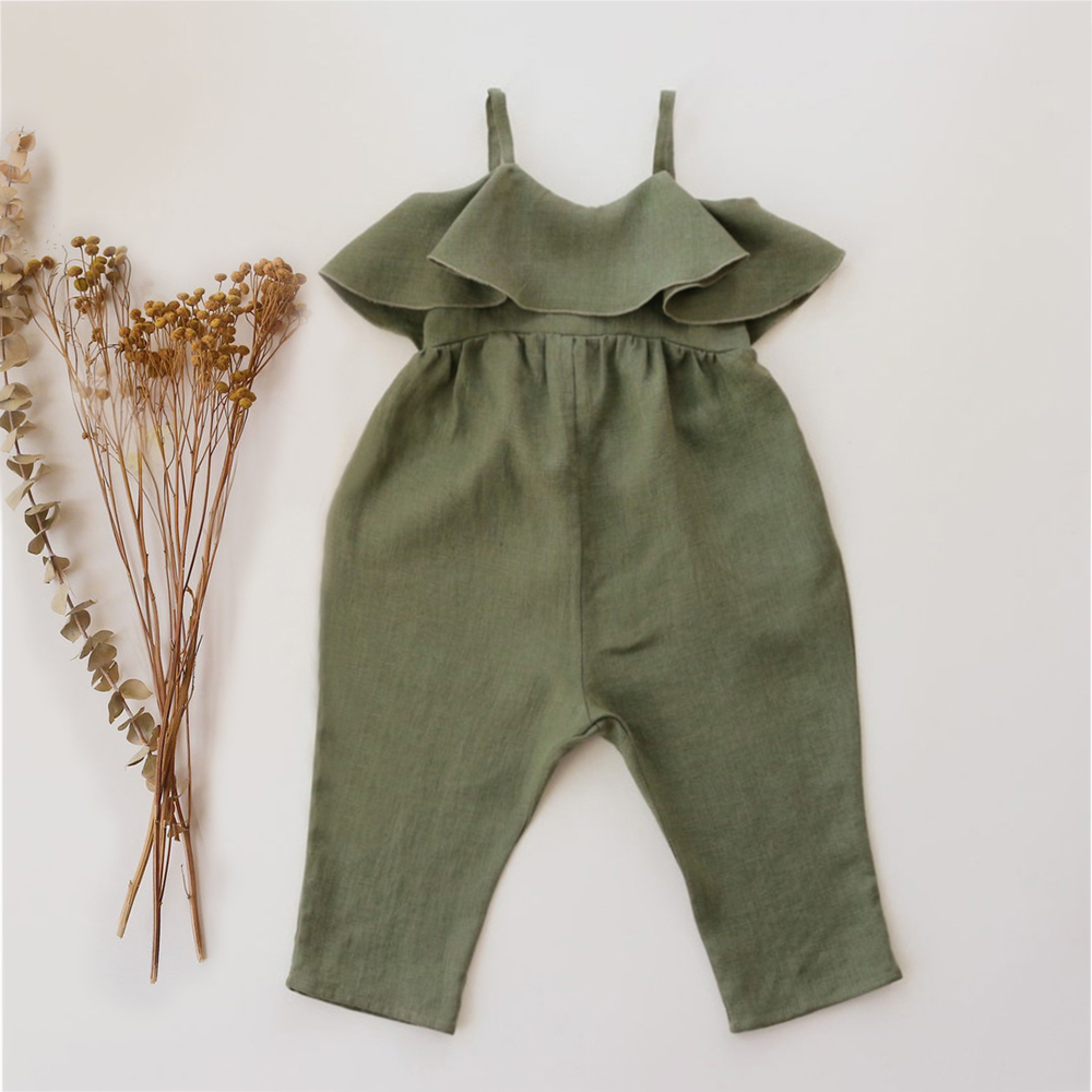Baby Girl Summer Clothes Baby  - огляд і ціна Baby Summer Linen Sleeveless Jumpsuit