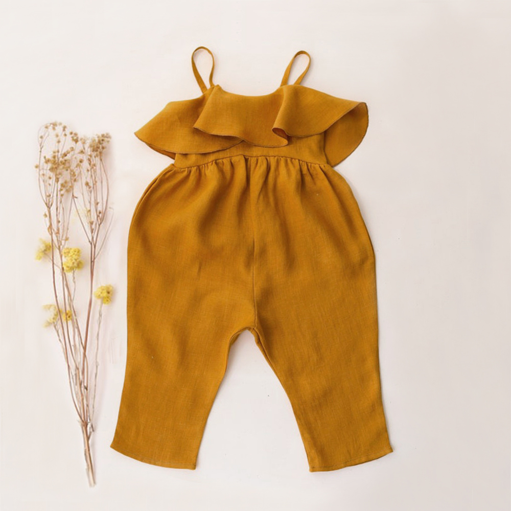 Baby Girl Summer Clothes Baby  - огляд і ціна Baby Summer Linen Sleeveless Jumpsuit