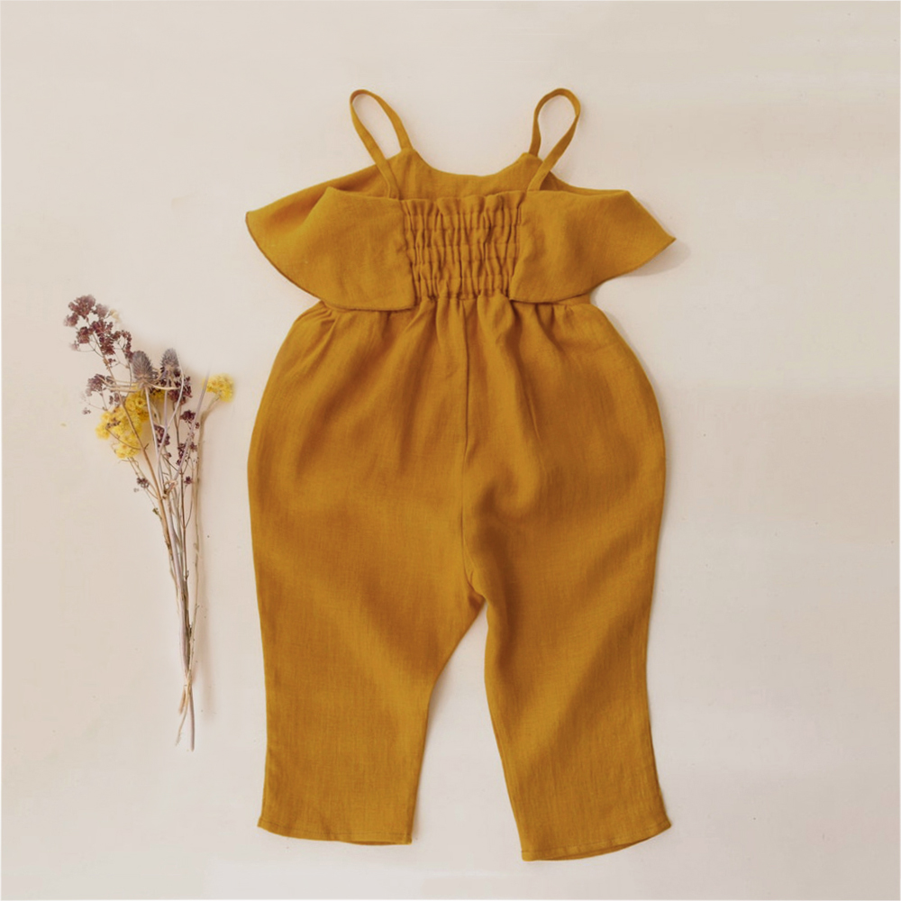 Baby Girl Summer Clothes Baby  - огляд і ціна Baby Summer Linen Sleeveless Jumpsuit