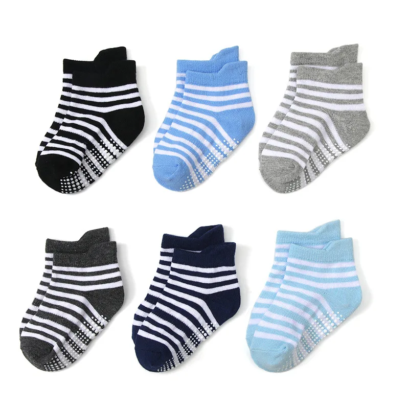 6-Pack Baby Floor Socks  Strip - огляд і ціна Unisex Baby Socks Non Slip