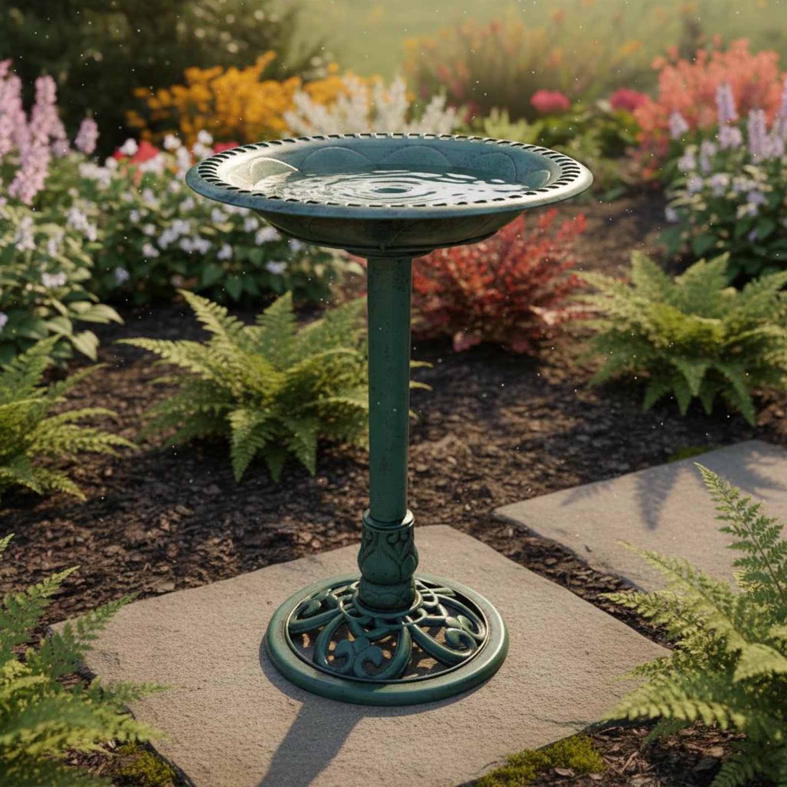 Bird Bath Bowl with Ground Sta - огляд і ціна Feeding
