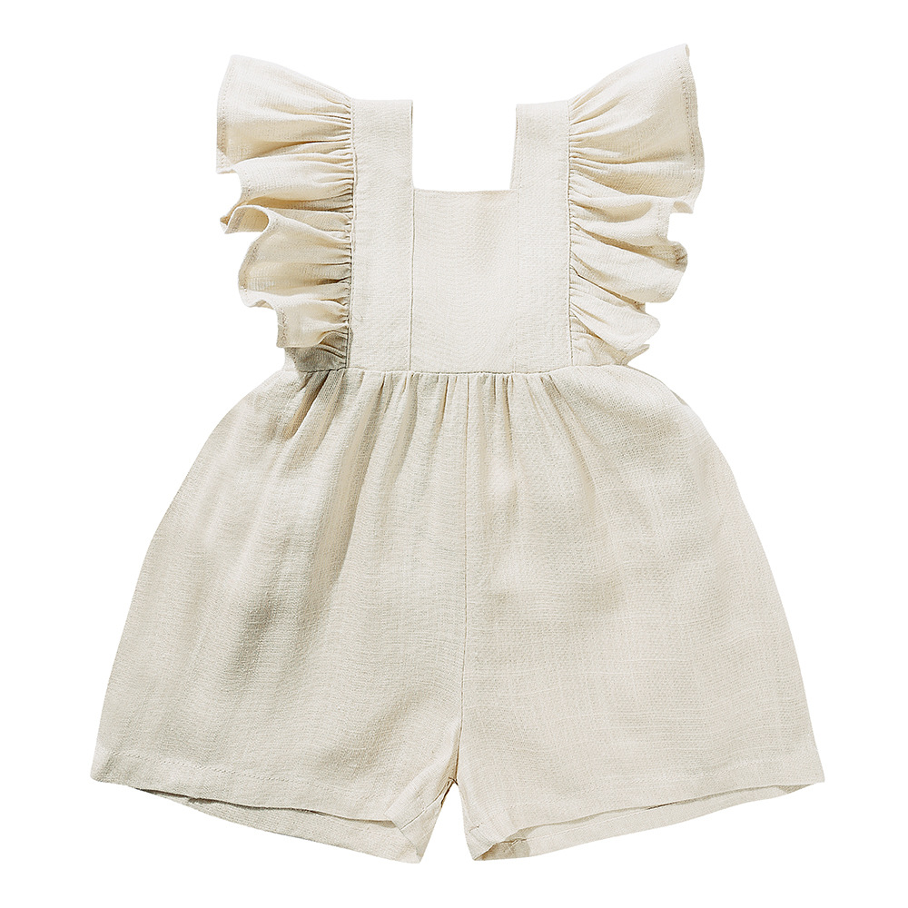 Summer Baby Clothes Unisex Gir - огляд і ціна Baby Summer Linen Sleeveless Jumpsuit