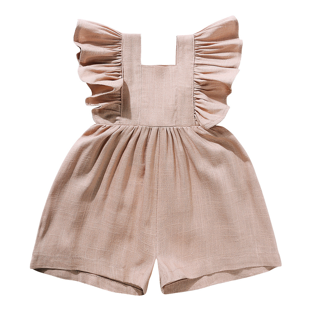 Summer Baby Clothes Unisex Gir - огляд і ціна Baby Summer Linen Sleeveless Jumpsuit