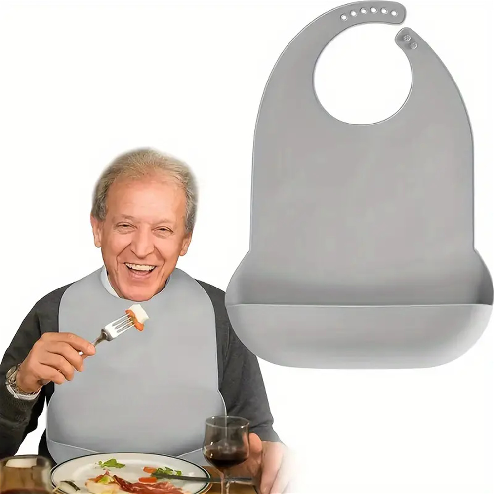 Large Silicone Adult Bibs Wate - огляд і ціна Waterproof Baby Bibs Silicone