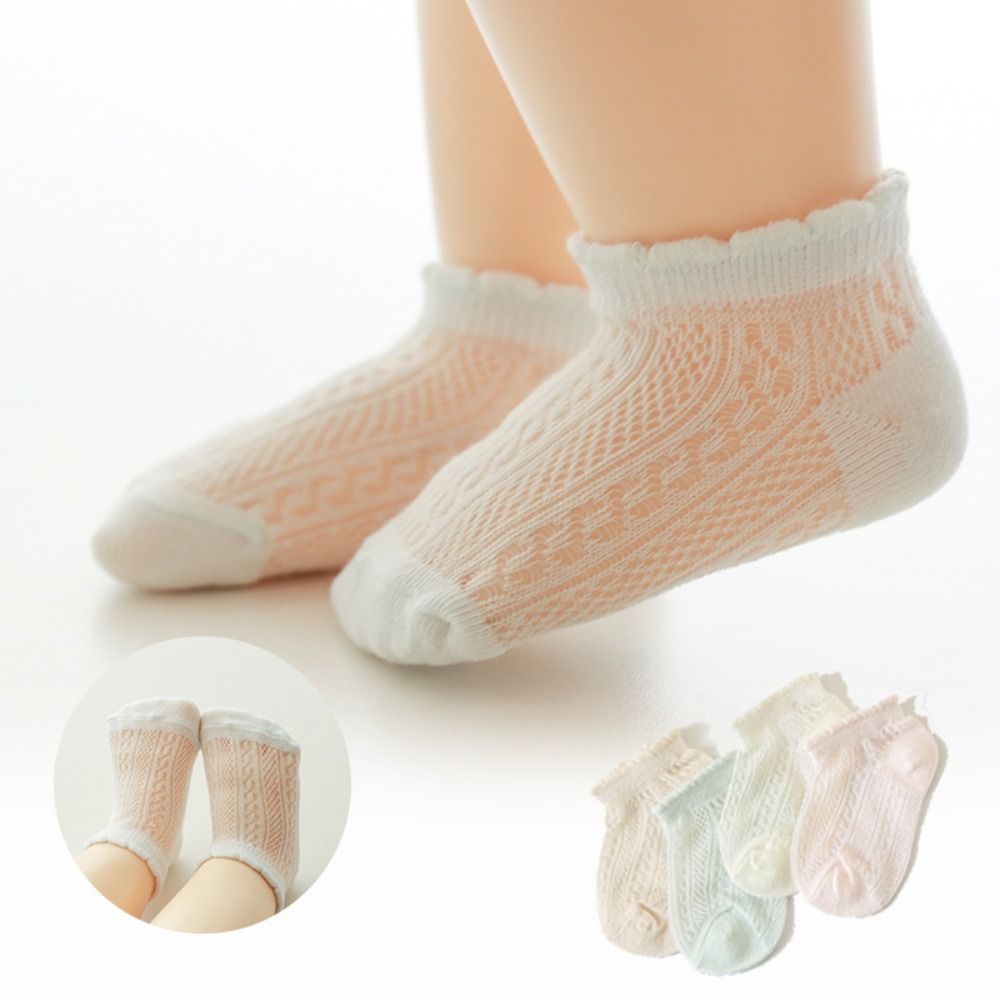 4Pairs New Cotton Baby Ruffle  - огляд і ціна Unisex Baby Socks Non Slip