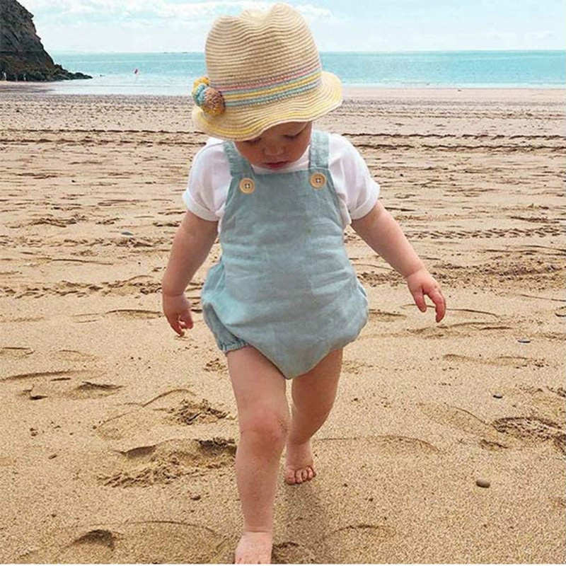 2025 Summer Newborn Baby Boys  - огляд і ціна Baby Summer Linen Sleeveless Jumpsuit
