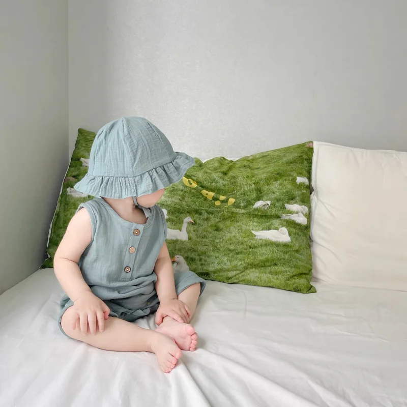 2Pcs/Set Baby Summer Clothing  - огляд і ціна Baby Summer Linen Sleeveless Jumpsuit