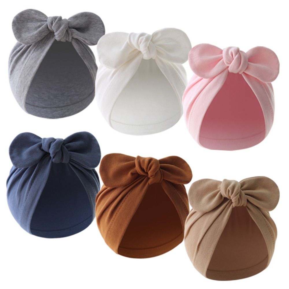 Cute Flower Knot Baby Hat Soli - огляд і ціна Infant Beanie Hat With Ears