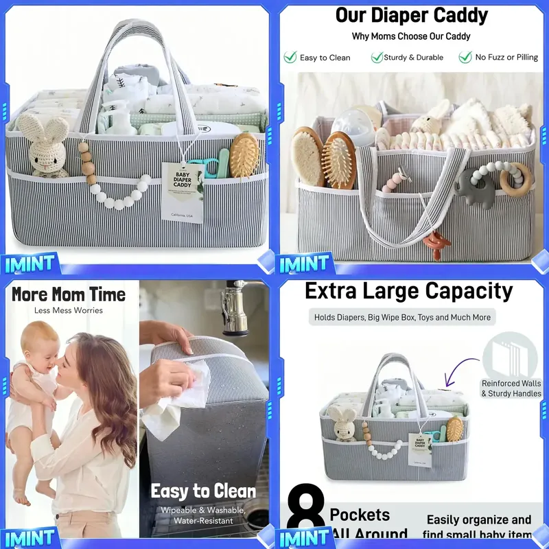 Fabric Diaper Caddy Organizer, - огляд і ціна Diapering