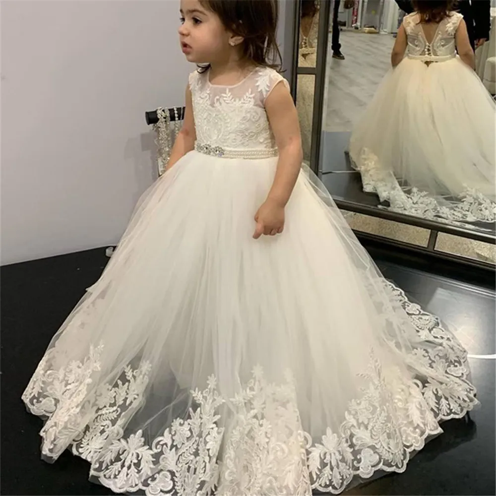 Flower Girl Dresses Lace First - огляд і ціна Toddler Girl Tulle Party Dress
