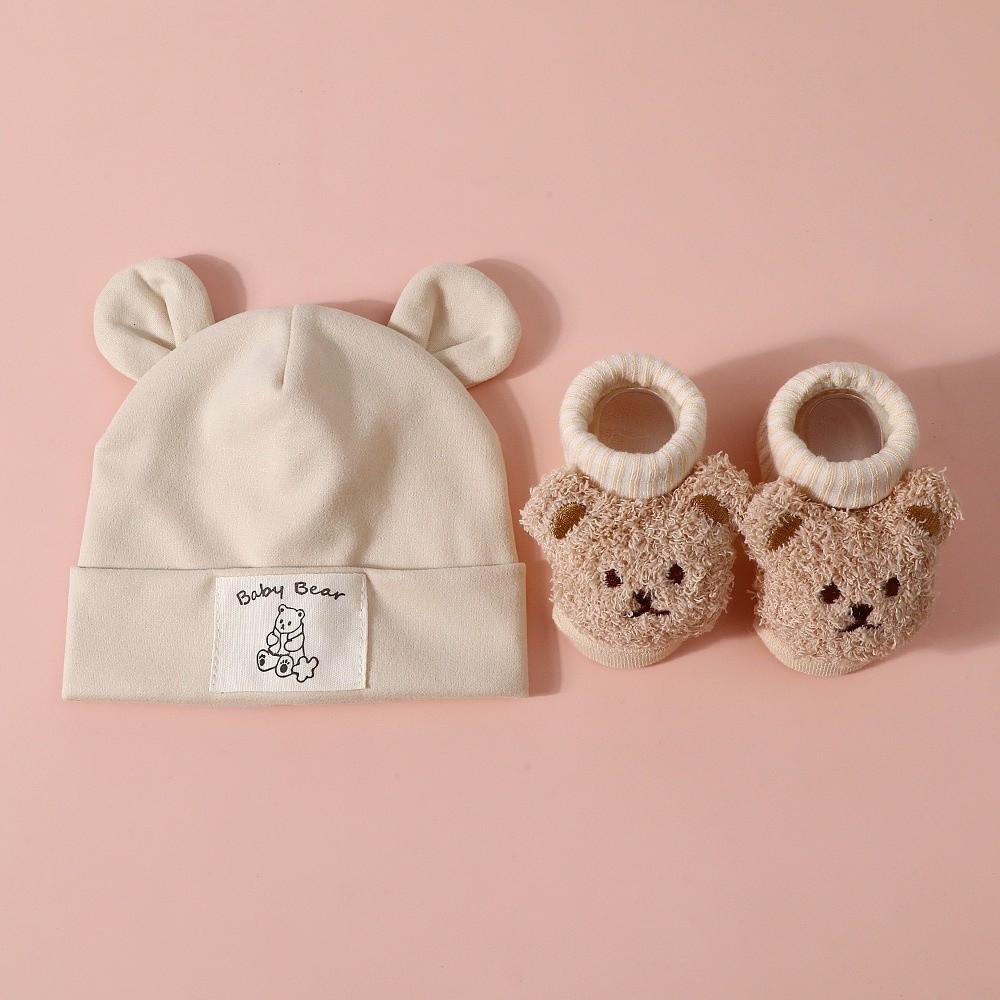 2Pcs/Set Cute Cotton Baby Hat  - огляд і ціна Infant Beanie Hat With Ears