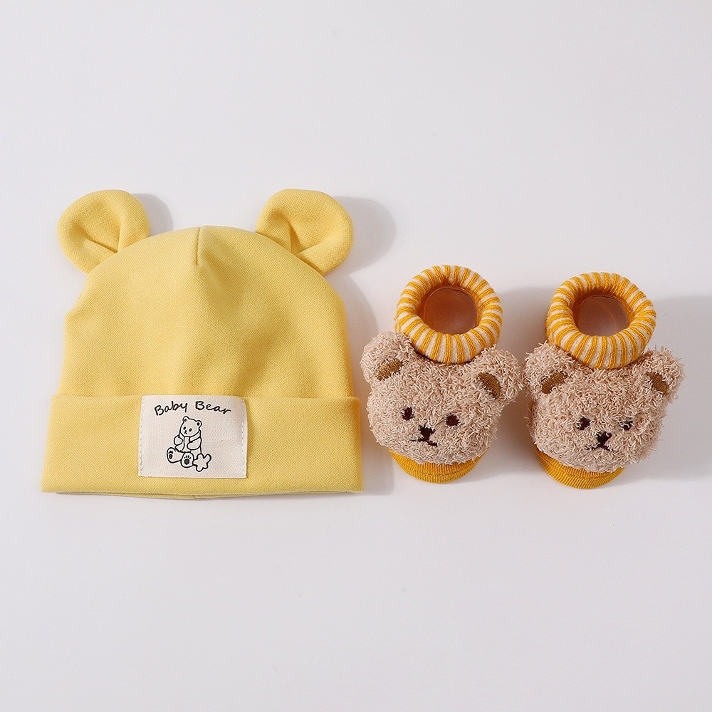 2Pcs/Set Cute Cotton Baby Hat  - огляд і ціна Infant Beanie Hat With Ears