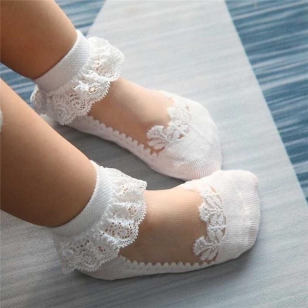 Cute Lace Floral Net Baby Sock - огляд і ціна Unisex Baby Socks Non Slip