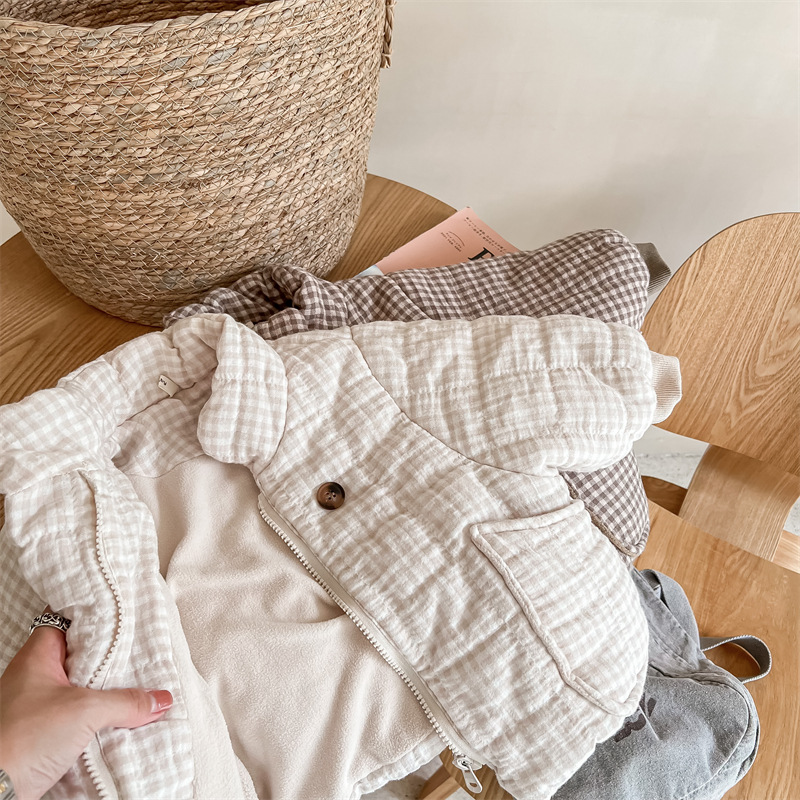 Kids Gingham Plaid Quilted Jac - огляд і ціна Toddler Boy Winter Fleece Jacket