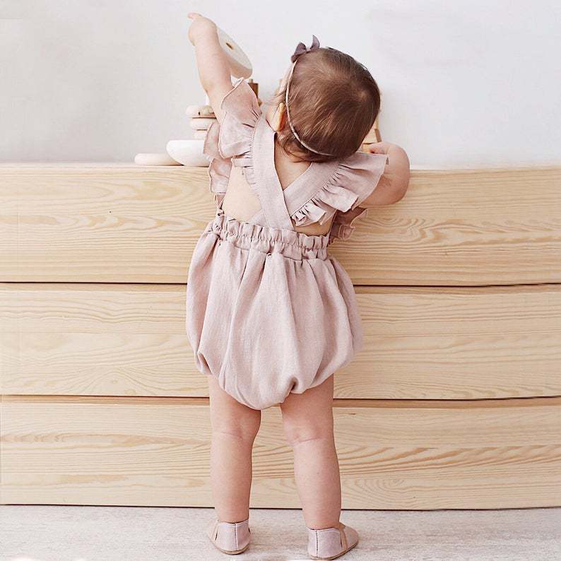 Baby Girls Rompers Summer Soli - огляд і ціна Baby Summer Linen Sleeveless Jumpsuit