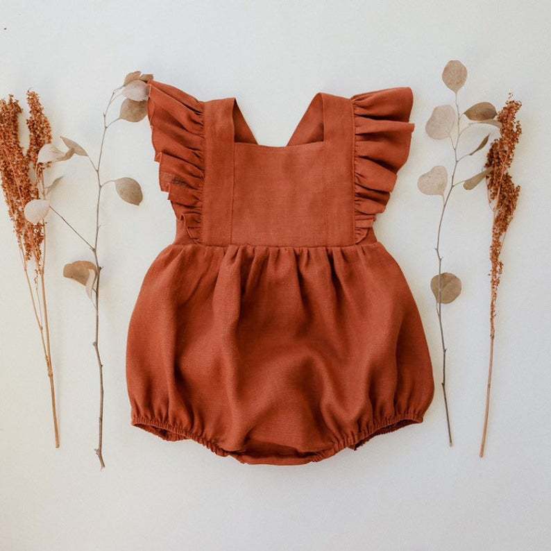 Baby Girls Rompers Summer Soli - огляд і ціна Baby Summer Linen Sleeveless Jumpsuit