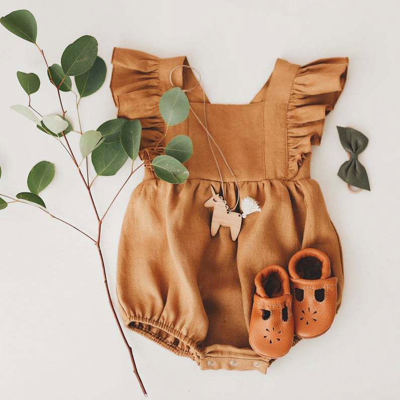 Baby Girls Rompers Summer Soli - огляд і ціна Baby Summer Linen Sleeveless Jumpsuit