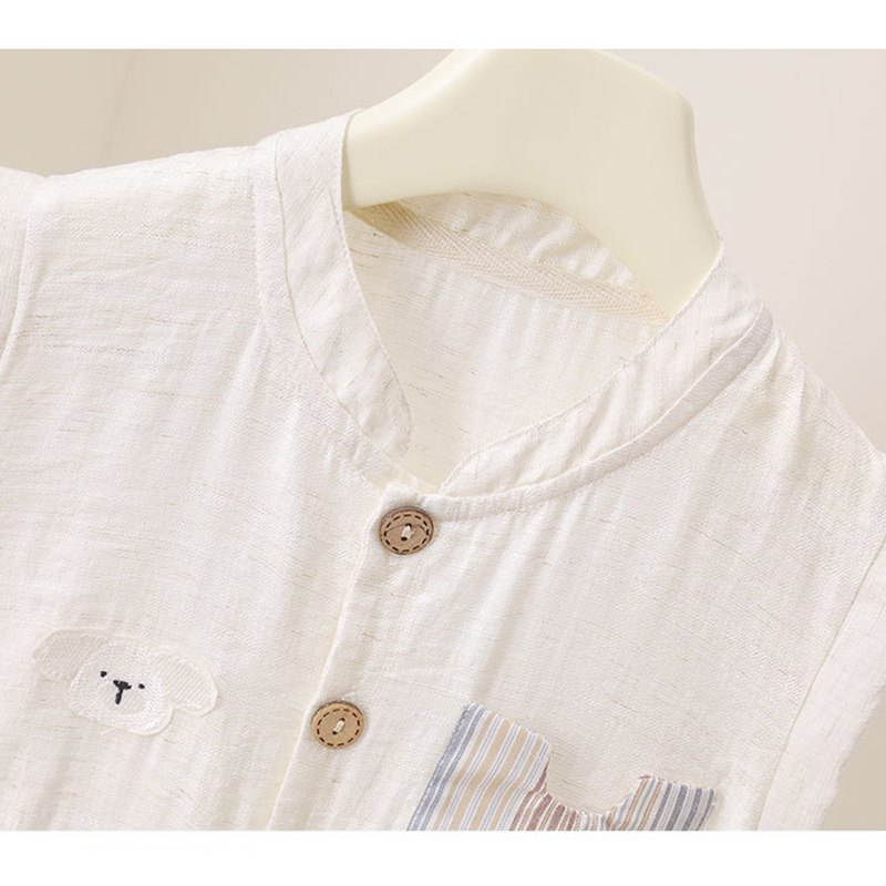 Baby Boys Summer Romper Cartoo - огляд і ціна Baby Summer Linen Sleeveless Jumpsuit